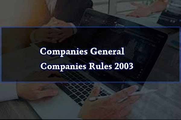 Single Member Companies Rules 2003