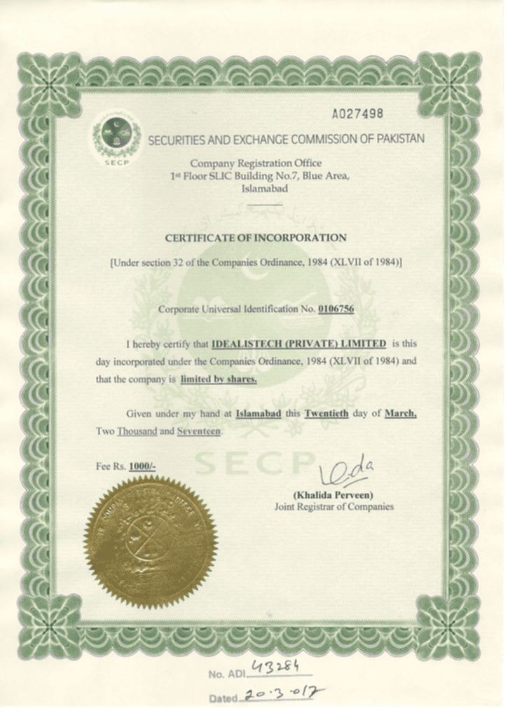 Image for Company Certificate 